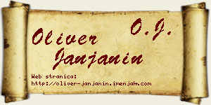 Oliver Janjanin vizit kartica